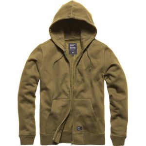 Vintage Industries Redstone Hooded Sweatshirt Vest met capuchon taupe