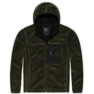 Vintage Industries Fleecejacke Dustin Lined Sherpa Fleece Dark Olive-XXL