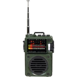 HanRongDa - HRD-700 - Wereldontvanger - Leger Groen - Draagbare Radio - Bluetooth Speaker