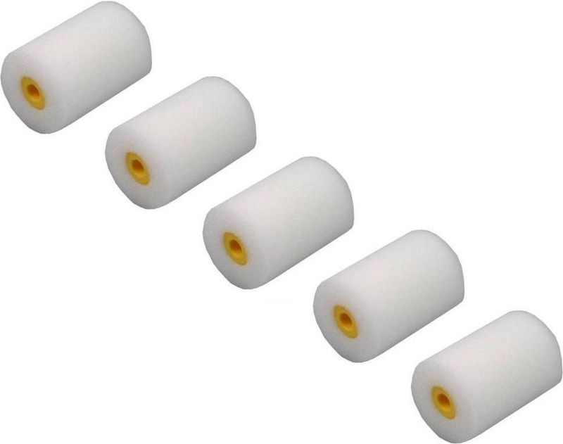 Benson Mini schuimroller - 5 stuks - 5,5 cm - recht - voor precisieschilderwerk