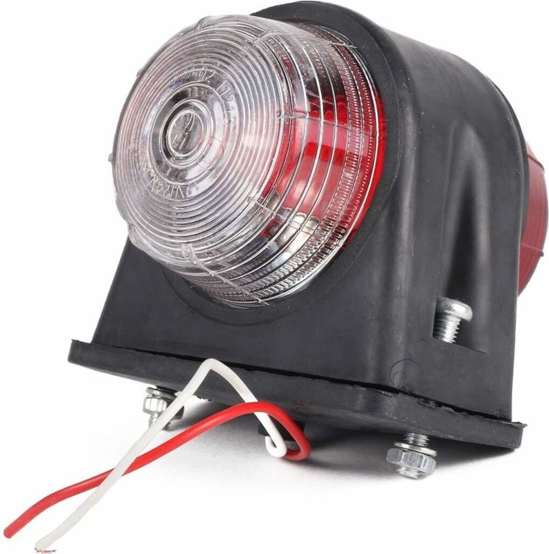 Benson Breedtelamp Rubber Licht Rood - Wit 12V - 5W - 74 mm
