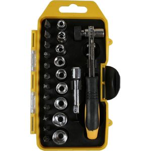 Benson Compacte doppenset met ratel - 23-delig - Inclusief opbergbox