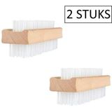 Benson Houten nagelborstel - dubbelzijdig - 10 x 4.5 cm - 2 stuks