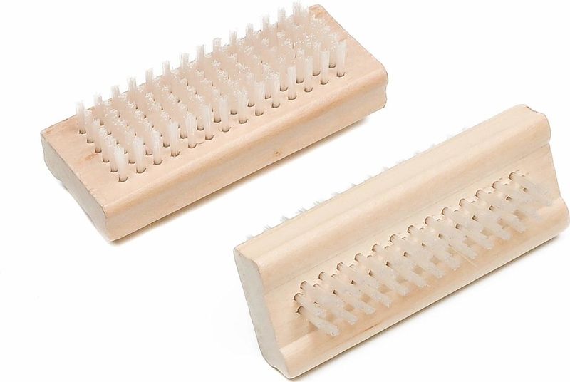 Benson Houten nagelborstel - dubbelzijdig - 10 x 4.5 cm - 2 stuks