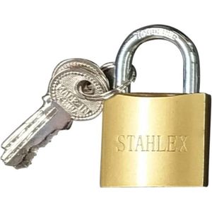 Stahlex Hangslot - 32 mm - Inclusief 3 sleutels - Gemoffeld ijzer - Gehard staal
