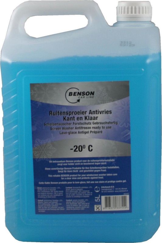 Benson Ruitenvloeistof Winter Antivries 5 liter - 20 Graden