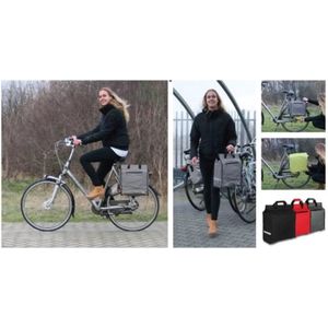 Benson Fiets afpaktas - canvas - 20 liter - assorti - inclusief regenhoes