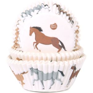 House of Marie Cupcake Vormpjes - Paarden - pk/50 - Baking Cups voor Muffins en Cupcakes