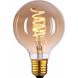 E27 Filamentlamp LED - Globe 125 - 4W dimbaar - Amber