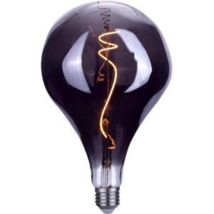E27 Filamentlamp LED - XXL Gedeukt - 6W dimbaar - Smoke
