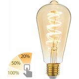 E27 Edisonlamp LED - 6W - 3-staps dimbaar - Amber
