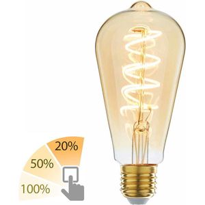 E27 Edisonlamp LED - 6W - 3-staps dimbaar - Amber