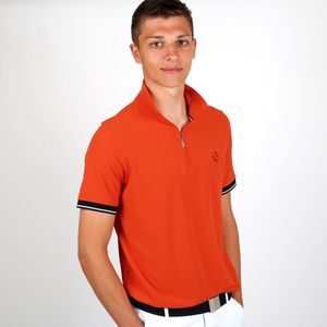 Heren Polo Stroke - Oranje Rood
