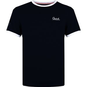 Q1905 - T-shirt Captain - Donker/Wit - Heren T-shirt