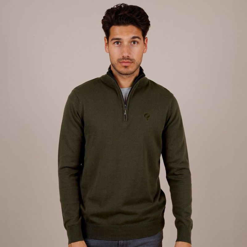 Heren Trui Kralingen - Leger Groen