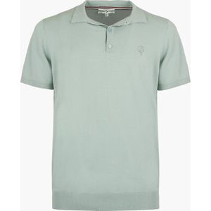 Heren Gebreide Polo Hessum - Mistgroen