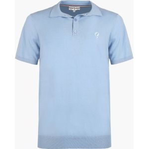 Heren Gebreide Polo Hessum - Ochtendblauw