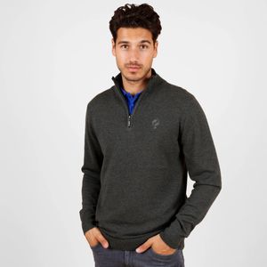 Q1905 - Trui Kralingen - Antraciet Melange - Fijngebreid Polyester Katoen