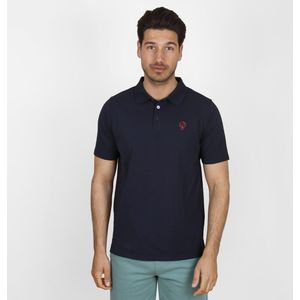Q1905 - Polo - Rood-Wit-Blauw - Piqué Katoen - Korte Mouwen