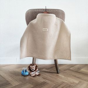 Moments Borstvoedingsdoek NR #1 Premium, Zand,neutraal, hydrofiele doek, OEKO-TEX, ademend, luxe voedingsdoek, borstvoedingsschort, stijlvolle doek, wafel, luchtig, NR 1
