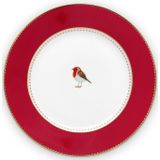 Pip Studio Love Birds Red Bord 17 cm (Set van 6)