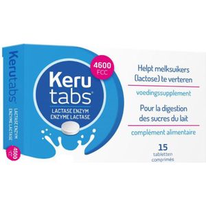 Kerutabs Lactase Enzym 4600 FCC 15 tabletten