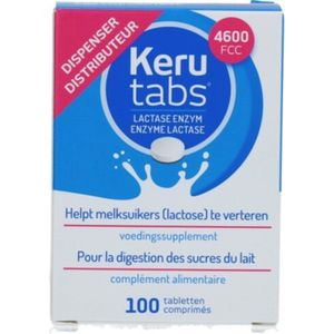 Kerutabs Lactase Enzym 4600 FCC 100 tabletten