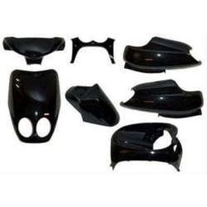 Plaatset 7-delig Edge voor Yamaha Neo's van bouwjaar 2002 tot 2008 met digitale cockpick - metallic zwart