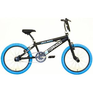 Freestyle BMX 20 Royal-Bugatti - mat zwart met blauwe banden