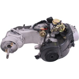 Motorblok compleet China scooter GY6 10 inch wiel met Lange achteras inclusief Carburateur