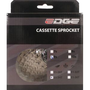 Edge cassette 9 speed cs-m5009 11-34t zilver