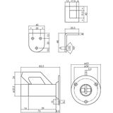 P+E - Deurvastzetter - RVS - Geborsteld - Wandmontage