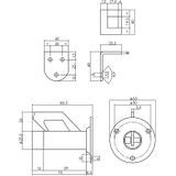 P+E - Deurvastzetter - RVS - Geborsteld - Wandmontage