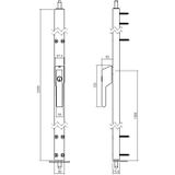 Deurespagnolet afsluitbaar SKG2 220cm rechtsdraaiend aluminium F1