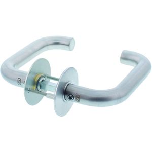 P+E Deurklink U-model - Rvs Geborsteld - 8mm Stift - Project-Line