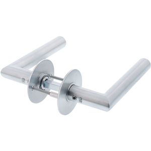 Deurklink L-model - Rvs Geborsteld - Inclusief Bevestigingsmateriaal