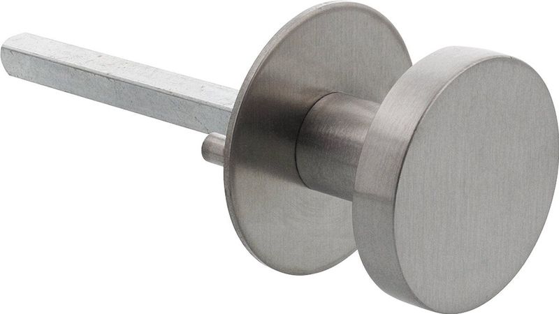P+E - Deurknop - Ronde Rozet - RVS Geborsteld - Ø55mm