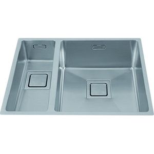 Lorreine VK series spoelbak 15+34x40cm inleg, onderbouw, opbouw RVS 1534VK