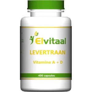 Elvitum Levertraan A D3 400 capsules