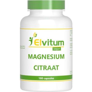 Elvitum Magnesium citraat 180 Vegetarische capsules