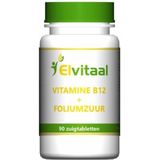 Elvitum Vitamine B12 1000mcg + foliumzuur 90 zuigtabletten
