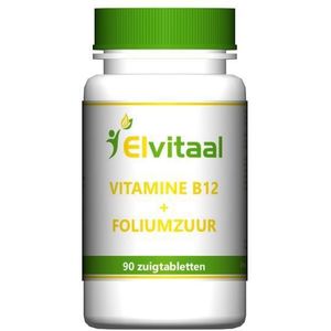 Elvitaal Vitamine B12 1000µ + foliumzuur - 90 Tabletten - Vitaminen