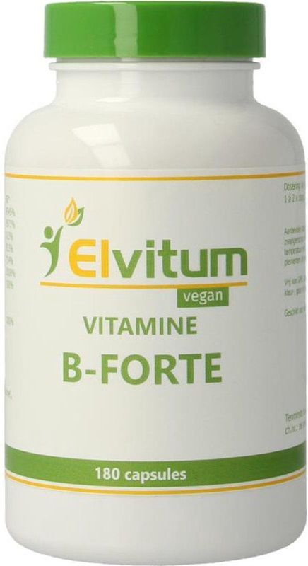 Elvitum Vitamine B-forte gistvrij 180 Vegetarische capsules