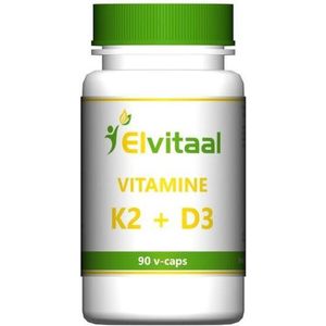 How2behealthy - Vitamine K2 + D3  -   45mcg + 25mcg -  90 capsules