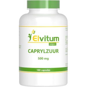Elvitum Caprylzuur 500mg 180 Vegetarische capsules