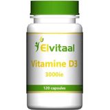 Elvitum Vitamine D3 3000IE/75mcg 120 capsules