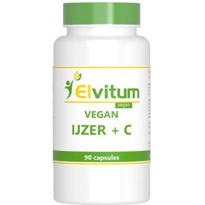 Elvitum IJzer met vitamine C vegan 90 capsules