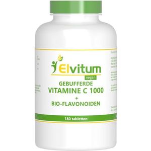 Elvitum Gebufferde vitamine C 1000mg 180 tabletten