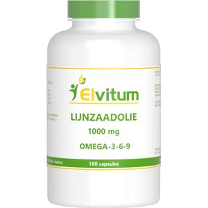 Elvitum - Lijnzaadolie 1000mg - Capsules - 180 stuks - Omega-3-6-9
