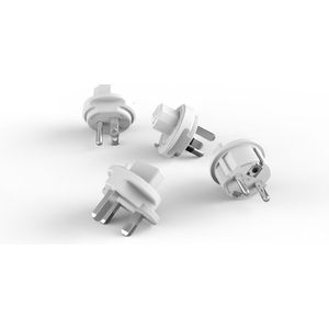Allocacoc 18012 ReWirable reisstekker voor DE/FR/UK/USA/AUS wit